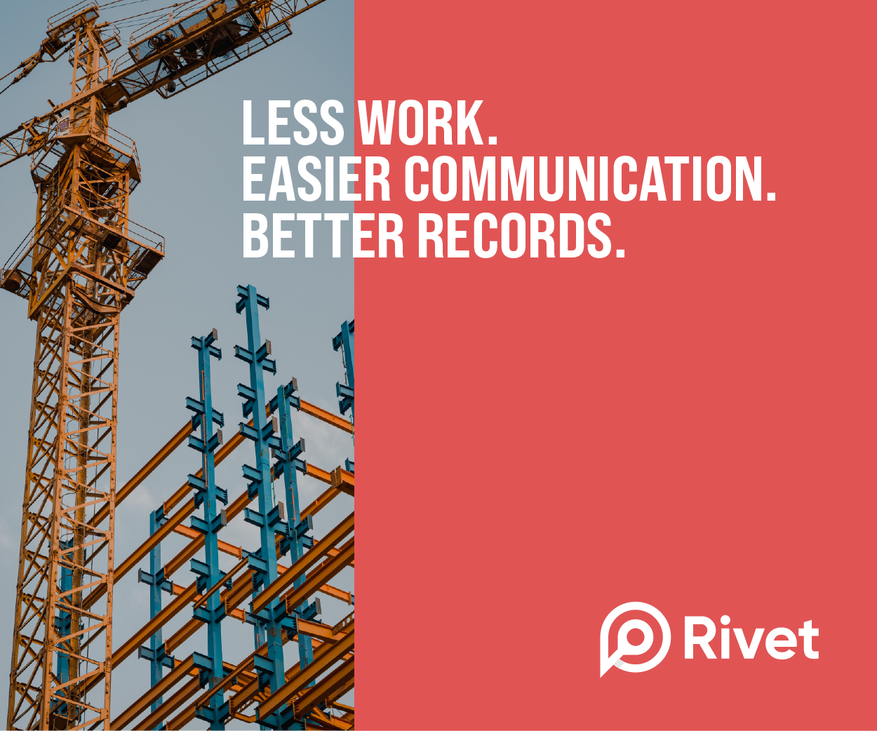 Rivet – app for simple communication for construction projects Poster Design Image