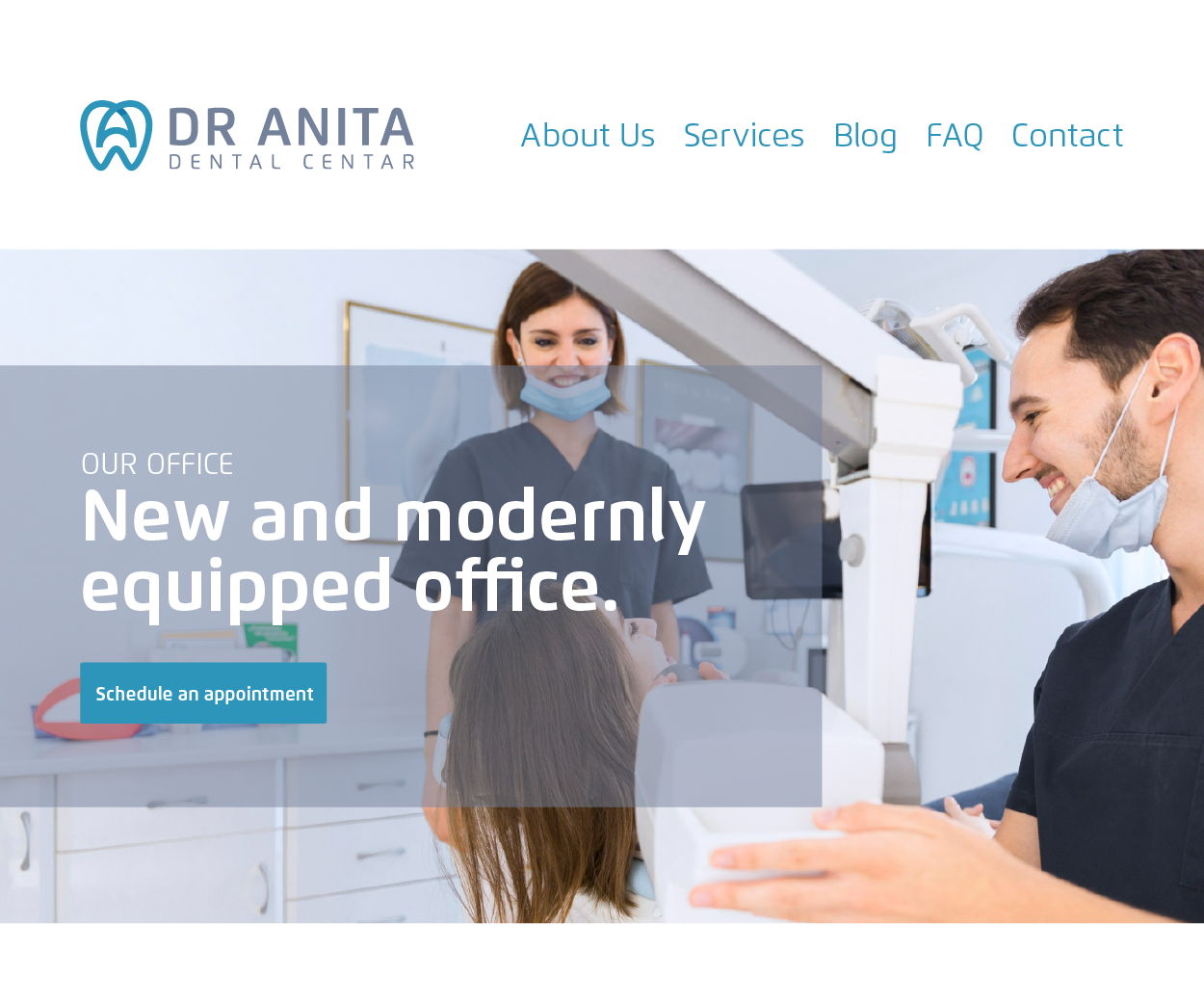 DR Anita Dental Center Logo Design Website Implementation