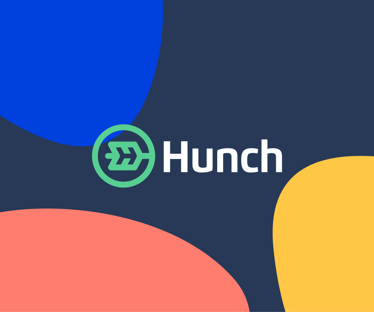 Hunch an automated creative production and media buying platform Logo Design Image