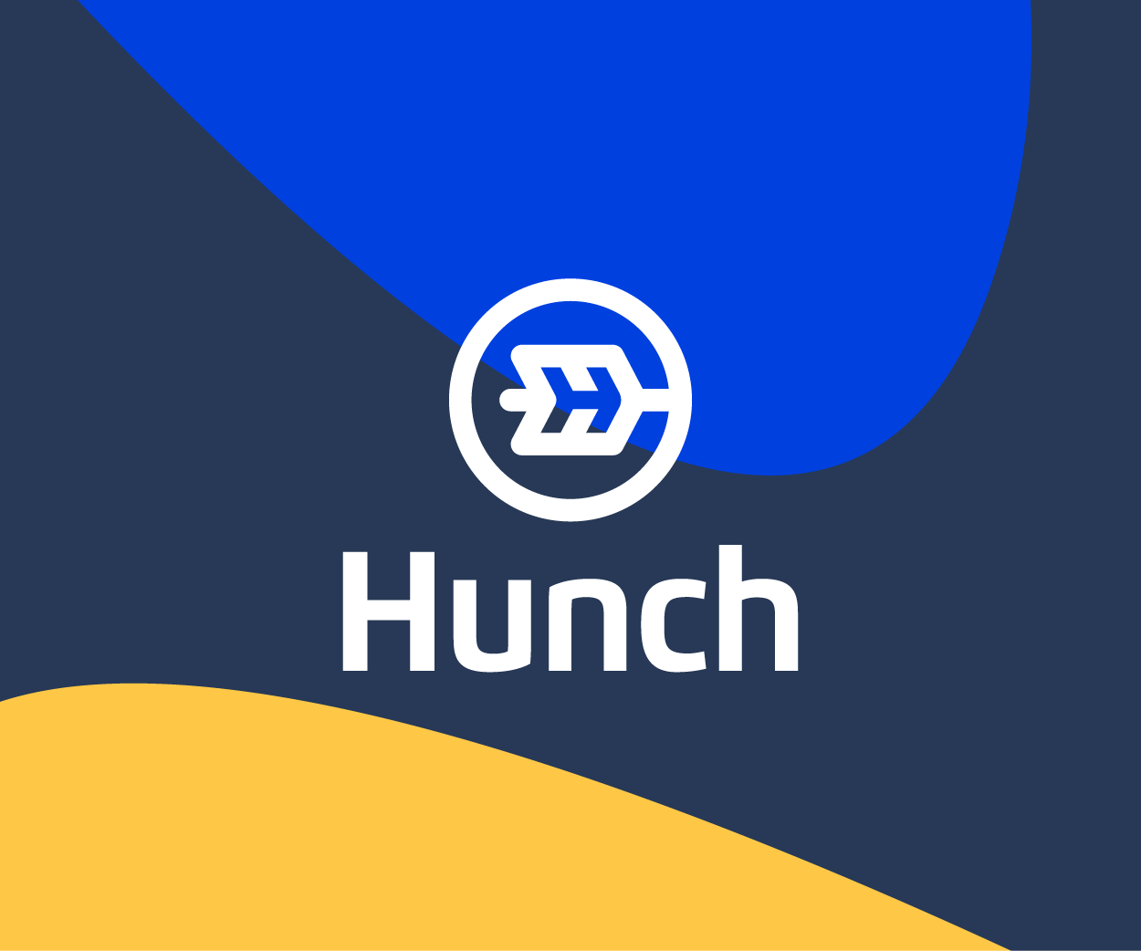 Hunch an automated creative production and media buying platform Logo Design Image