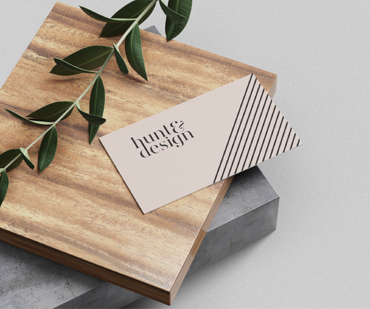 Hunt and Design - an interior design studio Business Card Design Image