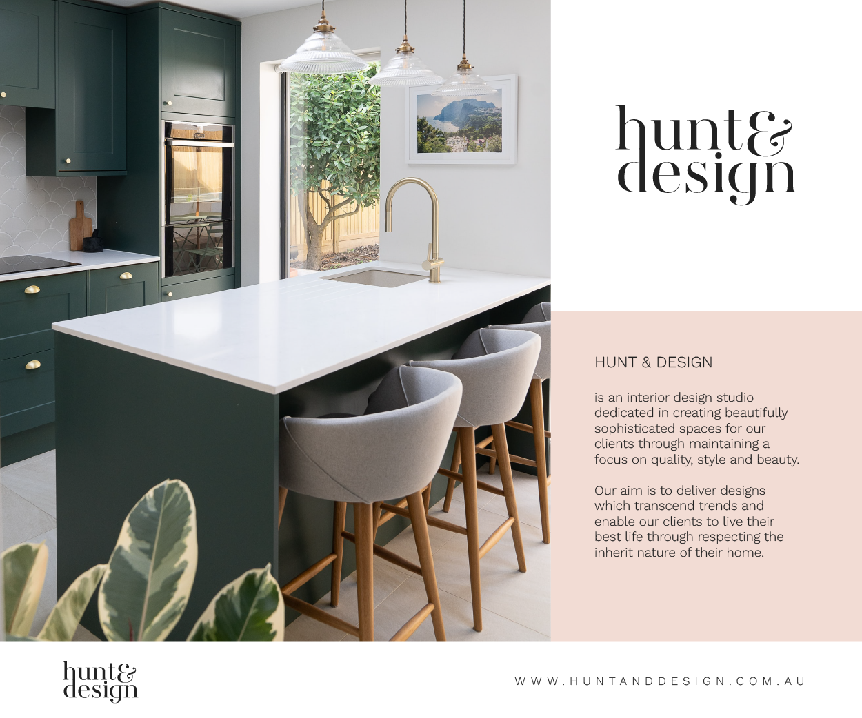Hunt and Design - an interior design studio Logo Design Image