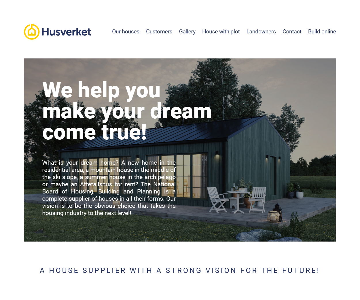 Husverket a house supplier Logo Design Website Implementation Image