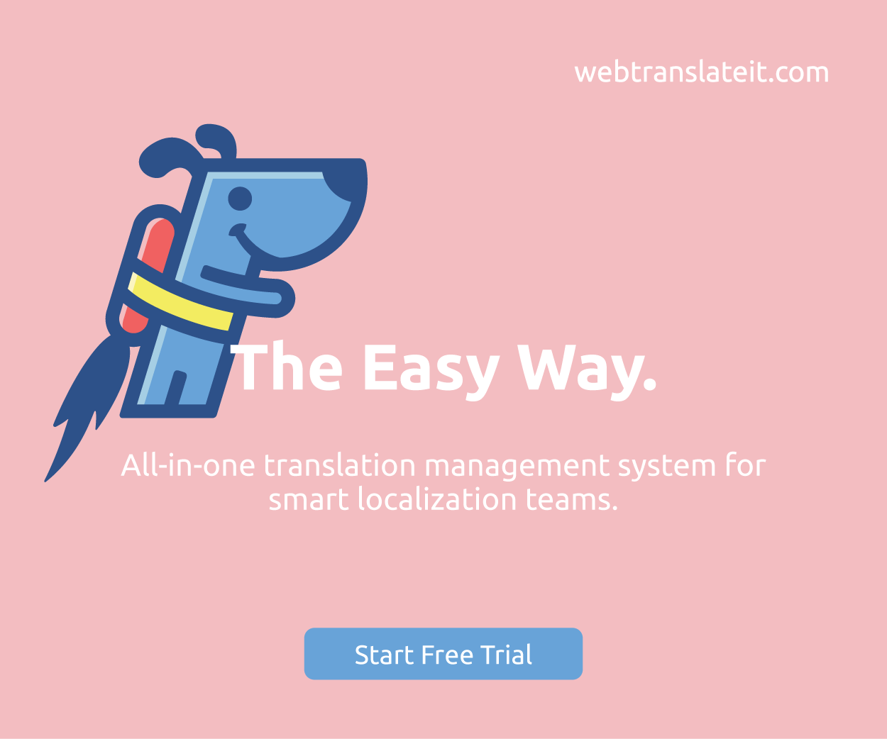 WebTranslateIt all-in-one translation management system Logo Design Image